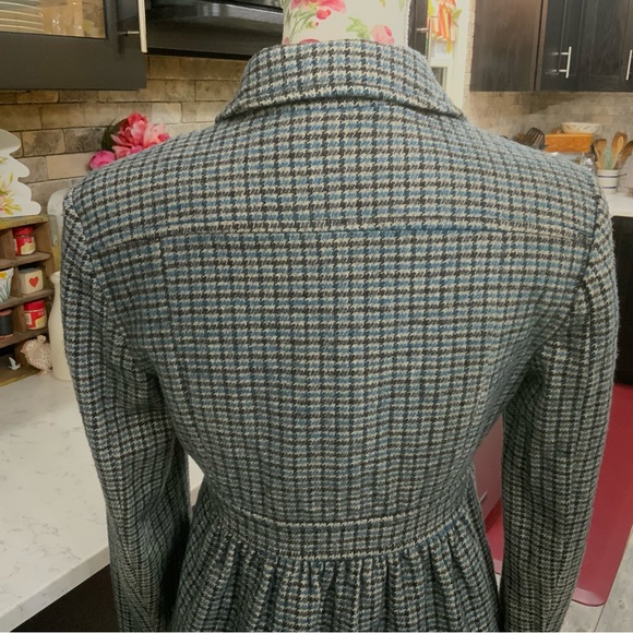Banana Republic Womens Sz 6 Linen Wool Blend Blazer Houndstooth 
Brown Blue Tan - Picture 7 of 15